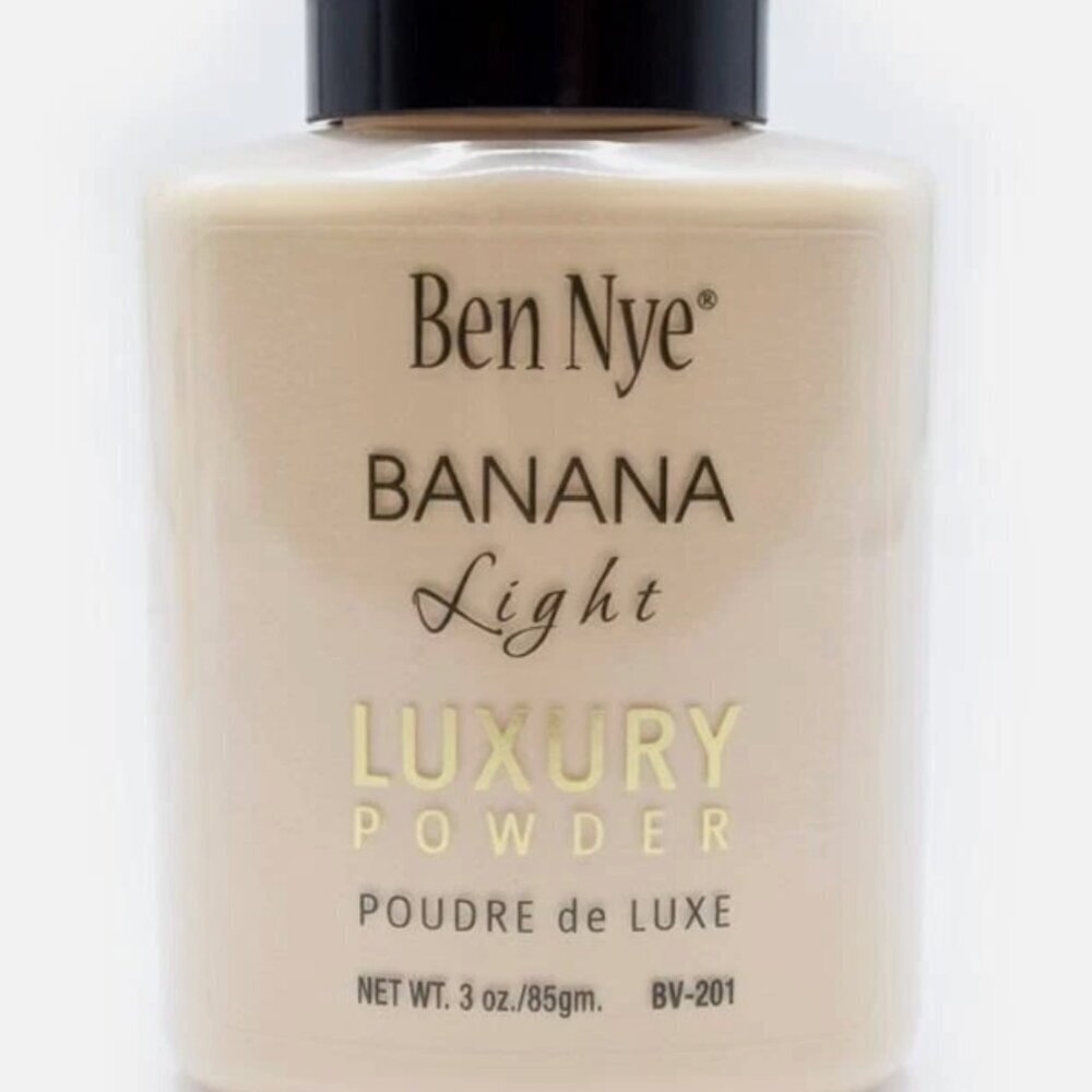 Ben Nye Banana Light Luxury Powder 3 oz Full Size 30% USED No Cap on Bottle